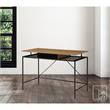 Jaslynn Wooden Desk Natural/Black 43.3L x 21.6W x 30H 1 Storage Drawer