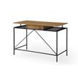 Jaslynn Wooden Desk Natural/Black 43.3L x 21.6W x 30H 1 Storage Drawer