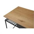 Jaslynn Wooden Desk Natural/Black 43.3L x 21.6W x 30H 1 Storage Drawer