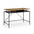 Jaslynn Wooden Desk Natural/Black 43.3L x 21.6W x 30H 1 Storage Drawer