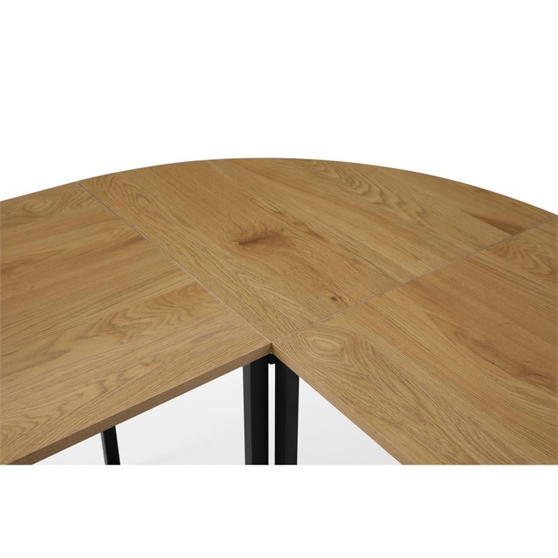 Jacelyn Desk Natural/Black  71L x 63W x 30H L-Shaped Curved Corner