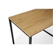 Jacelyn Desk Natural/Black  71L x 63W x 30H L-Shaped Curved Corner