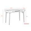 Zayda Wooden Desk White/Natural 43.7L x 21.6W x 30H 3 Storage Drawers