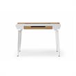 Zayda Wooden Desk White/Natural 43.7L x 21.6W x 30H 3 Storage Drawers