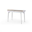 Zayda Wooden Desk White/Natural 43.7L x 21.6W x 30H 3 Storage Drawers