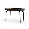 Zayda Wooden Desk Black/Natural 43.7L x 21.6W x 30H 3 Storage Drawers