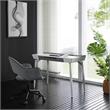 Zayda Wooden Desk White/Grey 43.7L x 21.6W x 30H 3 Storage Drawers