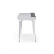 Zayda Wooden Desk White/Grey 43.7L x 21.6W x 30H 3 Storage Drawers