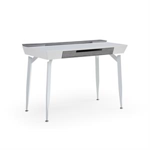 Zayda Wooden Desk White/Grey 43.7L x 21.6W x 30H 3 Storage Drawers