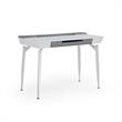 Zayda Wooden Desk White/Grey 43.7L x 21.6W x 30H 3 Storage Drawers