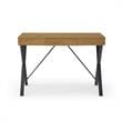 Mona Wooden Desk Natural/Black  43.3L x 21.7W x 30H 1 Storage Drawer X-Leg