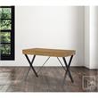 Mona Wooden Desk Natural/Black  43.3L x 21.7W x 30H 1 Storage Drawer X-Leg