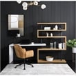 Nazir Wooden Desk White/Natural 92.5L x 23.6W x 65H Reversible Space Design