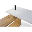 Nazir Wooden Desk White/Natural 92.5L x 23.6W x 65H Reversible Space Design
