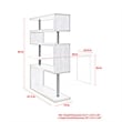 Nazir Wooden Desk White/Natural 92.5L x 23.6W x 65H Reversible Space Design