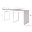 Kaliah Wooden Desk Natural/Black 63L x 21.6W x 30H Extendable-2 Top Open Storage