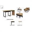 Kaliah Wooden Desk Natural/Black 63L x 21.6W x 30H Extendable-2 Top Open Storage