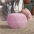 Posh Living Caelyn Cotton Yarn Pouf Blush