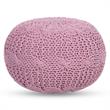 Posh Living Caelyn Cotton Yarn Pouf Blush