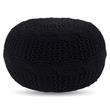 Posh Living Caelyn Cotton Yarn Pouf Black