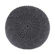Posh Living Caelyn Cotton Yarn Pouf Dark Grey