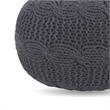 Posh Living Caelyn Cotton Yarn Pouf Dark Grey