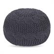 Posh Living Caelyn Cotton Yarn Pouf Dark Grey