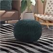 Posh Living Caelyn Cotton Yarn Pouf Green