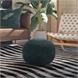 Posh Living Caelyn Cotton Yarn Pouf Green