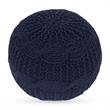 Posh Living Caelyn Cotton Yarn Pouf Navy