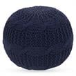 Posh Living Caelyn Cotton Yarn Pouf Navy