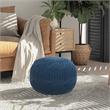 Posh Living Caelyn Cotton Yarn Pouf Teal