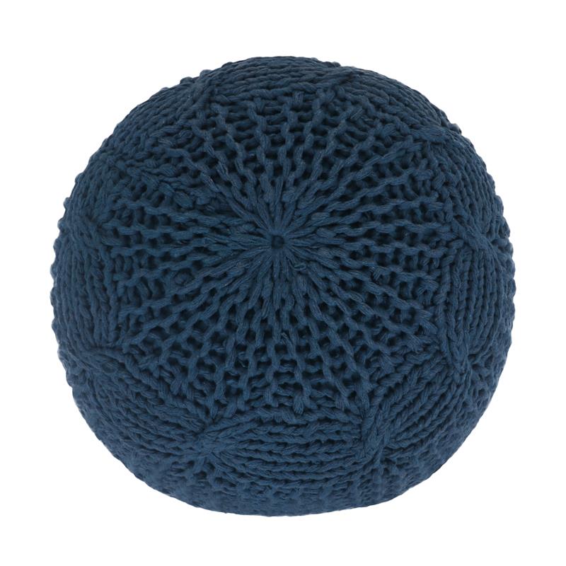 Posh Living Caelyn Cotton Yarn Pouf Teal