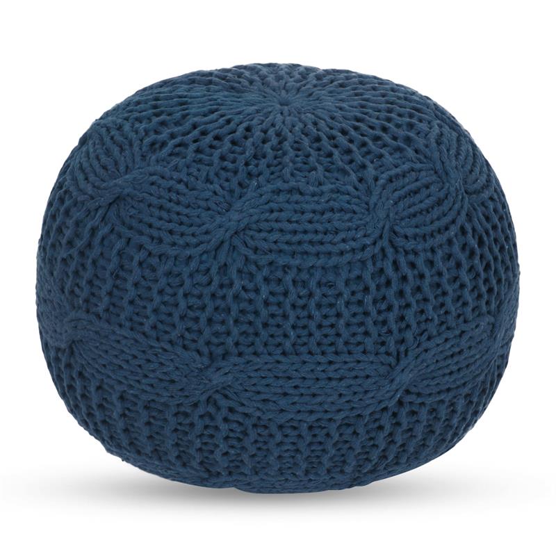 Posh Living Caelyn Cotton Yarn Pouf Teal