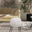 Posh Living Caelyn Cotton Yarn Pouf White