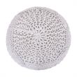 Posh Living Caelyn Cotton Yarn Pouf White