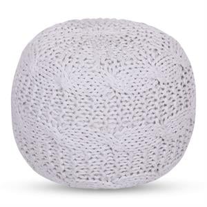 Posh Living Caelyn Cotton Yarn Pouf White