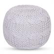 Posh Living Caelyn Cotton Yarn Pouf White