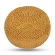 Posh Living Caelyn Cotton Yarn Pouf Yellow