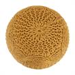 Posh Living Caelyn Cotton Yarn Pouf Yellow