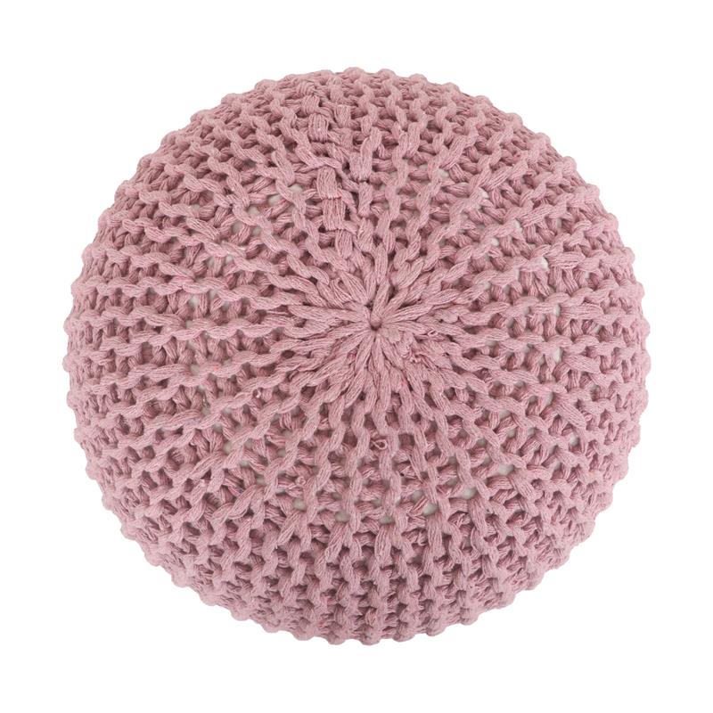 Posh Living Emmaleigh Cotton Yarn Pouf Blush