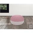 Posh Living Emmaleigh Cotton Yarn Pouf Blush