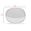 Posh Living Emmaleigh Cotton Yarn Pouf Dark Grey