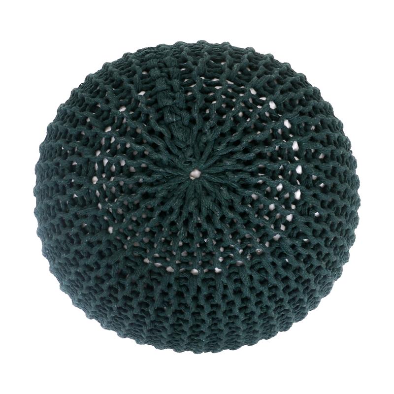 Posh Living Emmaleigh Cotton Yarn Pouf Green