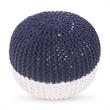 Posh Living Emmaleigh Cotton Yarn Pouf Navy