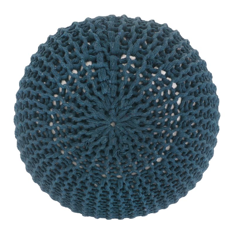 Posh Living Emmaleigh Cotton Yarn Pouf Teal