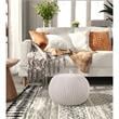 Posh Living Emmaleigh Cotton Yarn Pouf White
