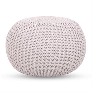 Posh Living Emmaleigh Cotton Yarn Pouf White