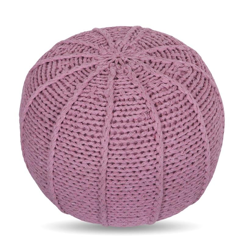 Posh Living Inaya Cotton Yarn Pouf Blush