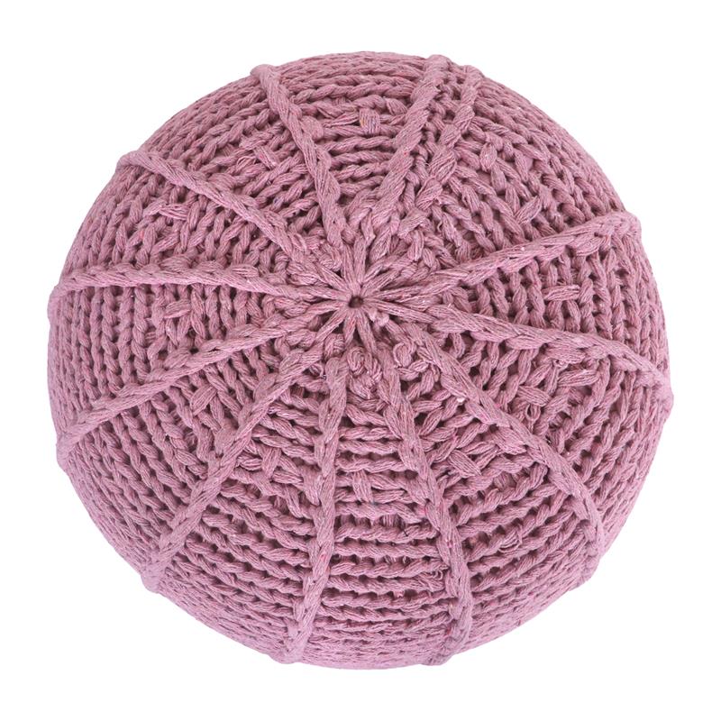 Posh Living Inaya Cotton Yarn Pouf Blush